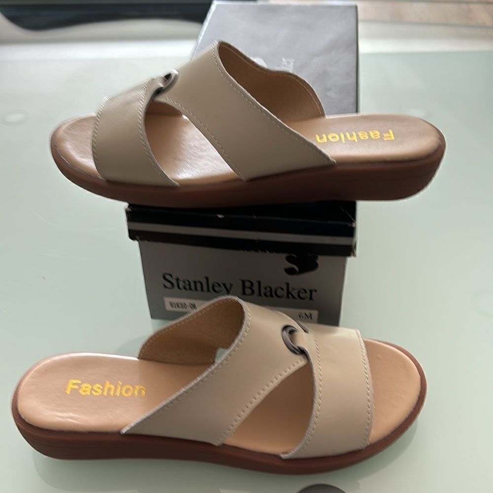 Stanley blacker fashion sandals new 6m cream tan - Picture 3 of 7